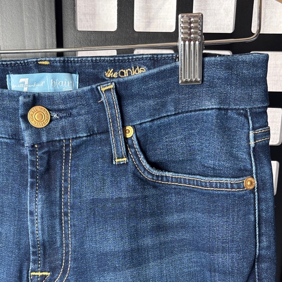 💙7 For All Mankind Blair The Ankle Jeans Women's 28 NWT Dark Wash Distressed💙 - Picture 5 of 16